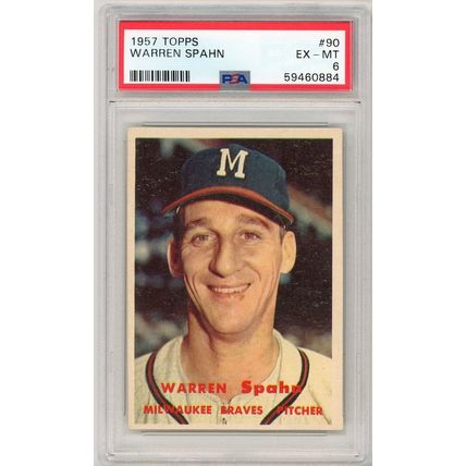 1957 Topps Warren Spahn #90 PSA 6 P1383