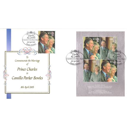 Prince King Charles Camilla Bowles Royal Wedding 2005 LTD TO 50 FDC