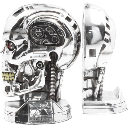 Nemesis Now T-800 Terminator 2 Bookends, Sci-Fi Bookcase Decor, Hand-Painted Res