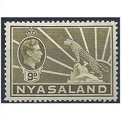 Nyasaland 1938 9d Olive-Bistre SG137 Mounted Mint