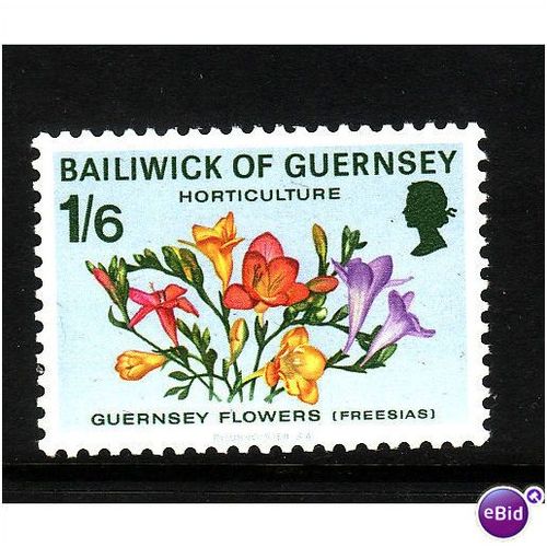 GUERNSEY 1970 HORTICULTURE 1/6 FREESIAS SG 39 GUERNSEY FLOWERS U/M MINT