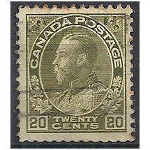 Canada 1912 SG213 20c Olive Fine Used ..
