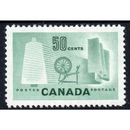 Canada 1958 Sg50c GREEN LIGHTLY M/MINT (G48)