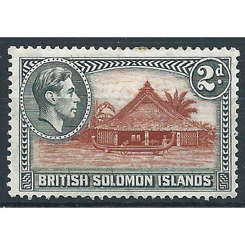Solomon Islands 1939 SG63 2d Orange-Brown & Black Mounted Mint....