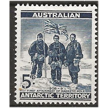 Australian Antarctic Territory 1961 SG6 5d Deep Blue Unmounted Mint .