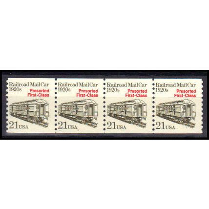 2265 21c Mail Car Fine MNH Dry Gum PNC 1/4 Z5750