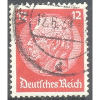 Germany 1932 - SG480 - 12pf orange red - President Von Hindenburg - used 4