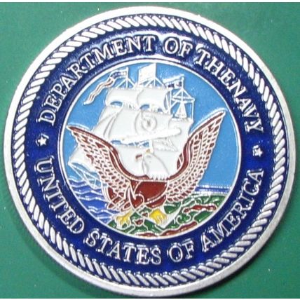 USS Roosevelt. Casino Card Guard, Challenge Coin, Souvenir. Silver Tone. 29.