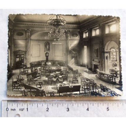 old postcard The Pump Room, Bath