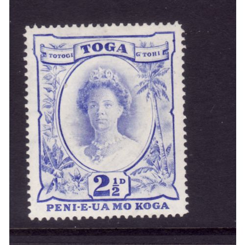 TONGA 1934 SG59 2 1/2d BRIGHT ULTRAMARINE QUEEN SALOTE M/MINT