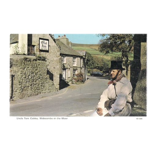 WIDECOMBE IN THE MOOR, Dartmoor Devon postcard vintage Uncle Tom Cobley Fair =