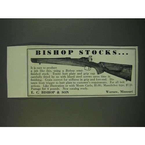 1940 Bishop Stocks Ad