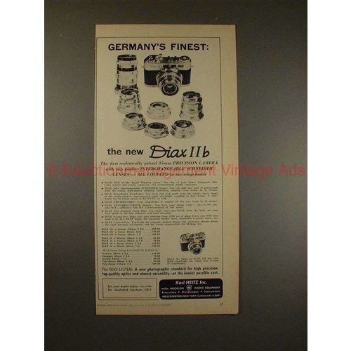 1957 Diax IIb Rangefinder Camera Ad - Germany's Finest!