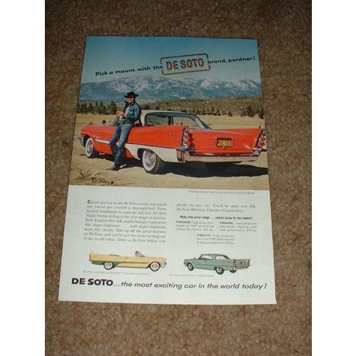 1957 DeSoto Fireflite 2-door Sportsman Ad, NICE!!