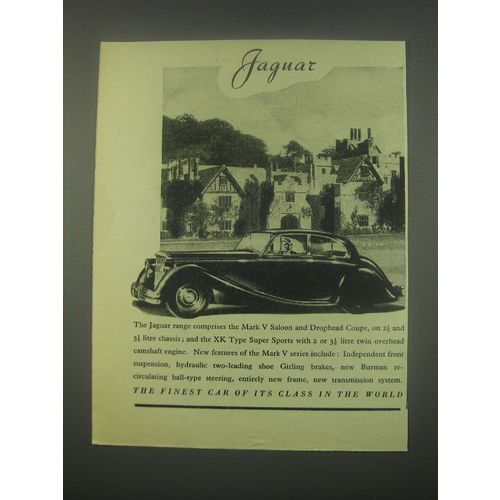 1949 Jaguar Cars Ad