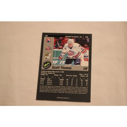 Scott Thomas 1993 Classic Pro Hockey Prospects NO. 125