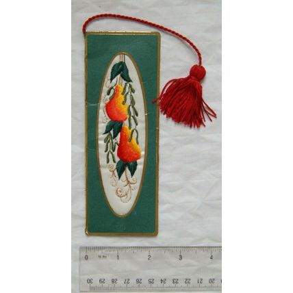 Ekard embroidered bookmark - flower or fruit pattern