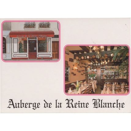 Auberge De La Reine Blanche French Restaurant Postcard