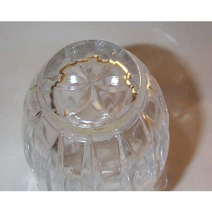 Vintage Block Tulip 7 Inch Garden Vase - 24% Lead Crystal Hand Crafted - Poland