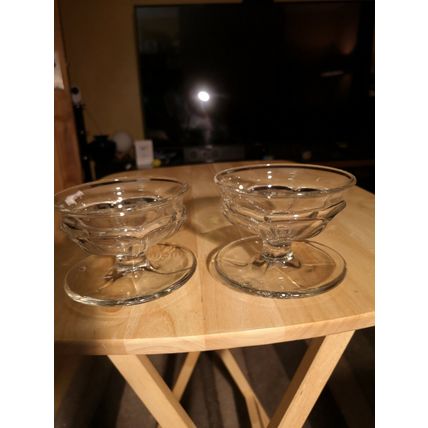Pair Of Glass Sundae Dishes