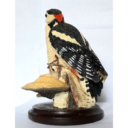 CERAMIC FIGURINE - THE WOODPECKER by COUNTRY BIRD COLLECTIONS 10 x 9 cm - 150 g