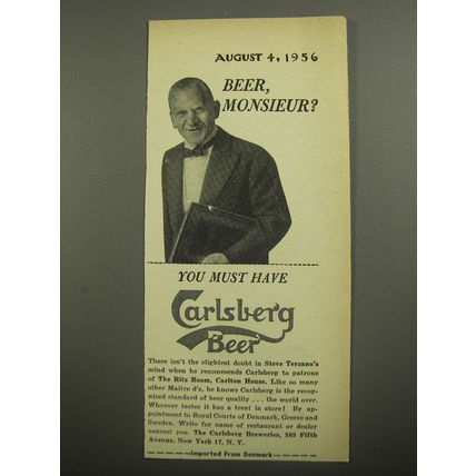 1956 Carlsberg Beer Advertisement