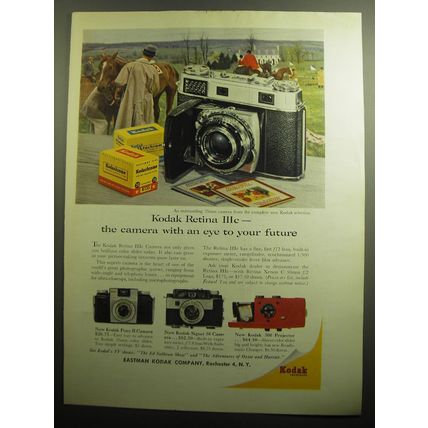 1958 Kodak Advertisement - Retina IIIc, Pony II and Signet 50 cameras
