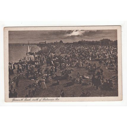 Great Yarmouth Beach South of Britannia Pier Postcard Norfolk