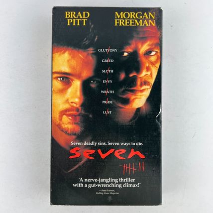 Seven VHS Video Tape Brad Pitt Morgan Freeman Thriller