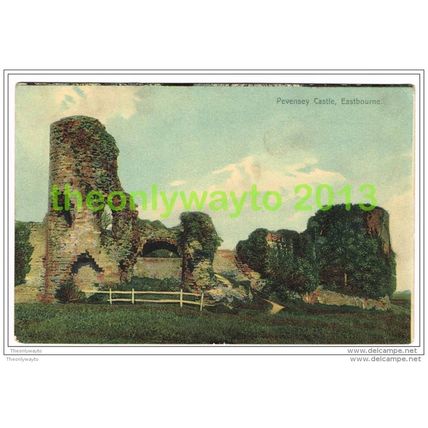 PEVENSEY CASTLE, EASTBOURNE, SUSSEX, ENGLAND, 1914, Postcard