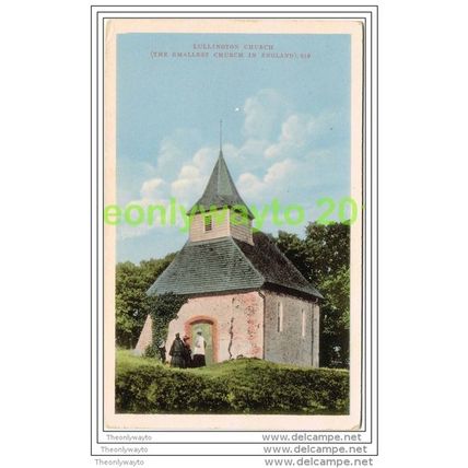LULLINGTON CHURCH, SMALLEST CHURCH IN ENGLAND, SUSSEX, ENGLAND, POSTCARD 1900/10