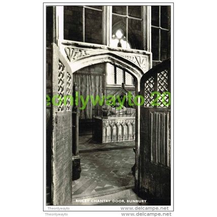 RIDLEY CHANTRY DOOR, ST BONIFACES, BUNBURY, CHESHIRE, ENGLAND, Postcard