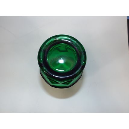 Vintage Viking Emerald Green Georgian Tumbler Glass Honeycomb 4.25”