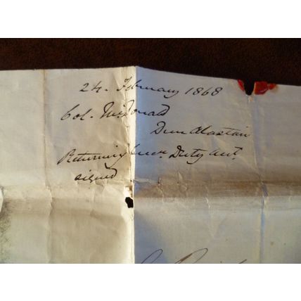 1868 GB QV 1d Red stamp Plate 89 cover Pitlochry Edinburgh MacDonald Dunalistair