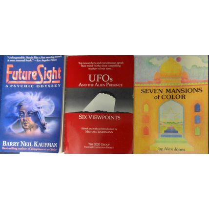3 Author-signed books : Psychics, UFOs and Aliens, Color Therapy
