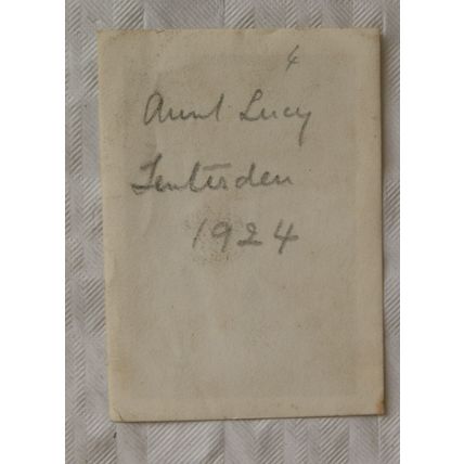 1924 photo - lady in garden - Aunt Lucy, Tenterden