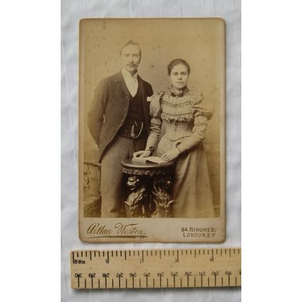 Cabinet photo - Arthur Weston London - Norman & Elsie Hague parents Elais Goldie