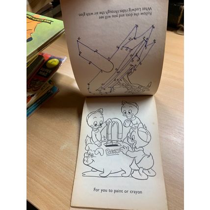 RARE* 1978 WALT DISNEY "PLAY PAD" PUZZLES ART DOT-TO-DOT VINTAGE BOOK (P3)