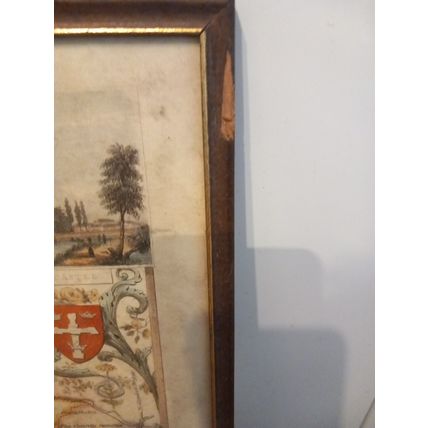 Map of Nottingham Framed Picture Sherwood Forrest Robin hood Nottingham