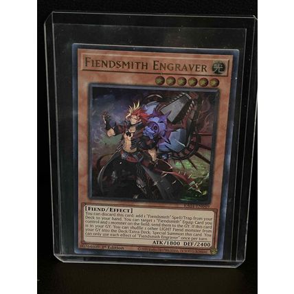 Fiendsmith Engraver - RA04-EN049 - Ultra Rare - 1st Edition Quarter Century Stam