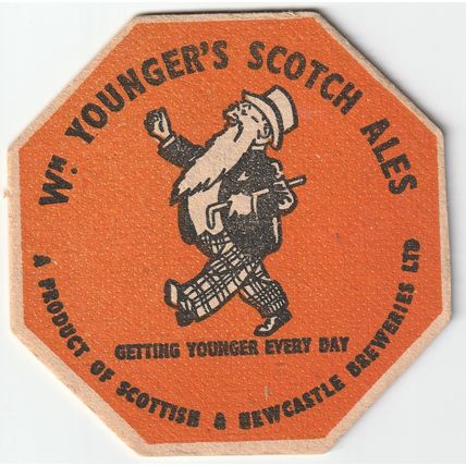 BEER MAT - YOUNGERS BREWERY - SCOTCH ALES - (Cat 028) - (1962)