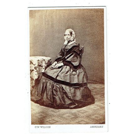 Victorian cdv photo elderly seated Aberdeen photographer