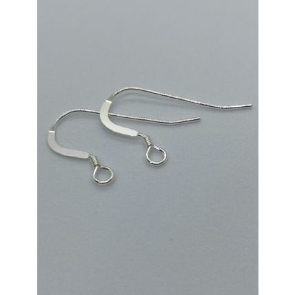 Solid .925 Sterling Silver Earring Ear Wires Fish Hooks HIGH QUALITY ( 1 Pair )