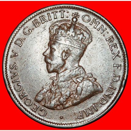 Ⰶ GEORGE V (1911-1936): AUSTRALIA★1/2 PENNY 1936 WITH INDIA★LOW START★NO RESERVE