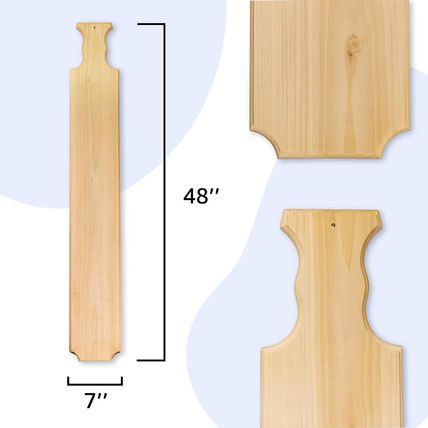 Greek Fraternity & Sorority Large Wooden Paddle, Premium Pine Wood Routed & Sand