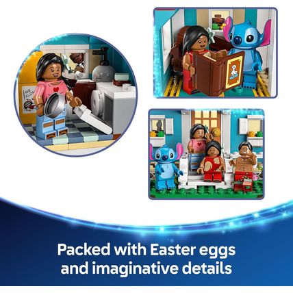 LEGO Disney Lilo and Stitch Beach House Toy - Building Playset for Kids, Girls a