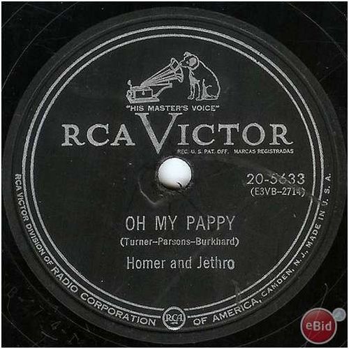 Victor 78 #20-5633 - Homer & Jethro - "Swappin' Partners" & Oh My Pappy"