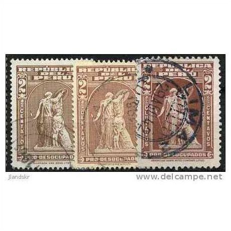 1938/1962 3 different values - #205 fine used (o)
