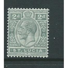 st.lucia stamps george v sg80 sg 80a slate grey hm