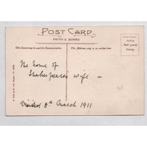 Shottery Anne Hathaways Cottage Stratford Upon Avon early 20th century postcard